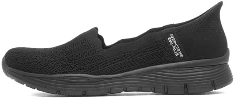 Skechers Dam Seager-Believe It Hands Free Slip-ins platt toffel, svart, 35.5 EU
