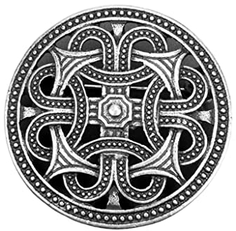 rockible Antike Wikinger Brosche in Silber, Schmuck für Mittelalterfans, 1