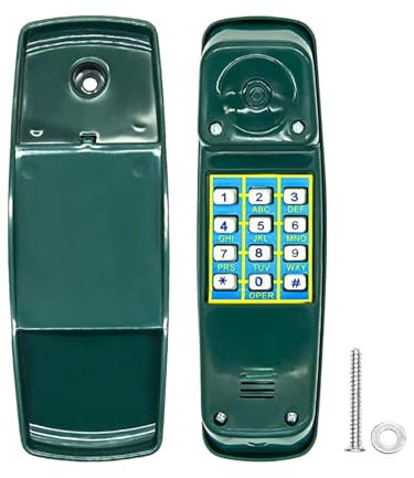 Generic Childrens Playhouse Toy Telephone Swing Set Accessory Playground Pirate Wheel Game for Interactive Learning Ages 3+ Children Kids Telephone Toy Outdoor Playhouse Treehouse Accessories, Green