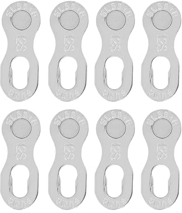 ANKROYU 4 Paar 12-Gang-Fahrradkettenblätter, Stahl-Fahrradkettenglied, universelles Fahrradkettenglied, tragbares Kettenglied, Fahrradkettenteil für Mountainbike-Rennräder (Silver)