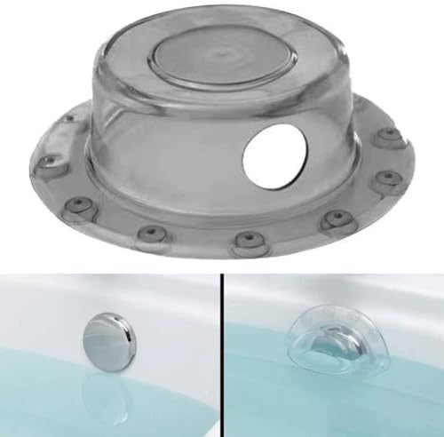 Bathtub Overflow Drain Cover,Foldable Tub Stopper With Deeper Bath, 16X16x5cm, Strong Suction Cups Seal For Bathtub Stoppers