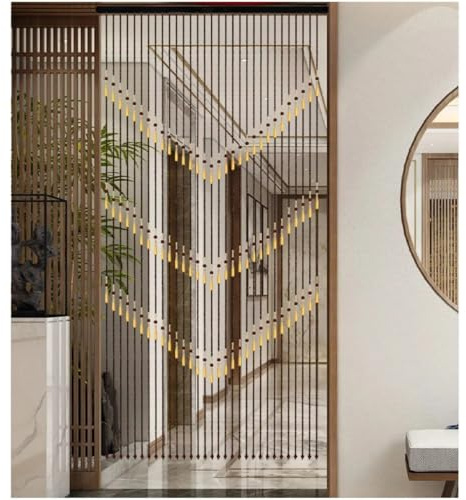 KAYNUR Heavy Duty Bamboo Wooden Beaded Door Curtain – 90x180cm Fly Mosquito Screen, Summer Blind, Room Divider, Eco-Friendly for Caravan, Patio Entrance, Easy Install, Decorative.