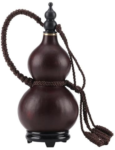Vnook Natural Gourd Jug Ornament, Large Capacity Wine Water Bottle, Sake Wine Gourd Jug, Handicraft Jug Decor Jar Outdoor Portable Water and Wine(250ml)