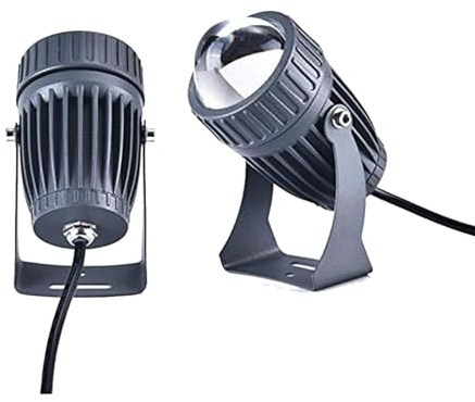 Faretto LED A Fascio - Luci Paesaggistiche Da Esterno, Faretto A Fascio Stretto A Lungo Raggio, Faretti LED Da Esterno Da 10W, Lampada Da Parete Esterna Impermeabile IP65 Wall Washer(Yellow,110V-220V)