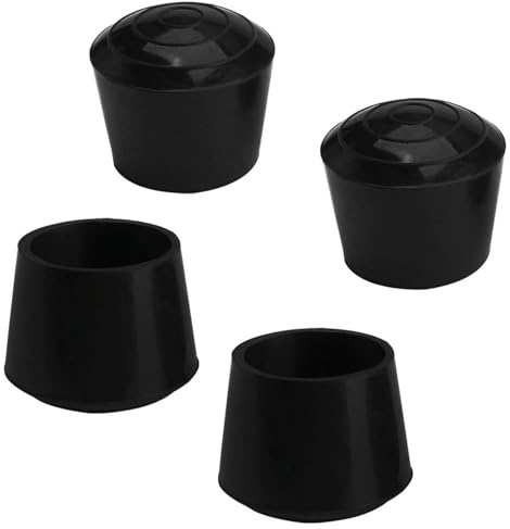 4pcs Leg Caps Tips 25mm 1 Inch Anti Slip Rubber Furniture Table Feet Cover Floor Protector Reduce Noise Prevent Scratches Black.rubber feet 25mm