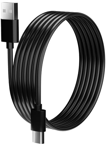 pluX Extra Long (5m) Micro Charger USB Data & Charging Cable Lead fits Amazon Kindle UK, Fire 7 2015-2019, HD 8 2015-2018, Fire HD 10 2017/2015, Kindle Oasis, Fire TV Stick, Fire TV Stick 4K/Max