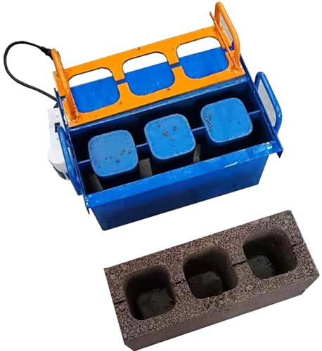 Manual Brick Mould Making Machine for Concrete Blocks - Fast 45 Sec Forming, 212 Vibrations/Min, 30 Bricks/Hour for Home Use