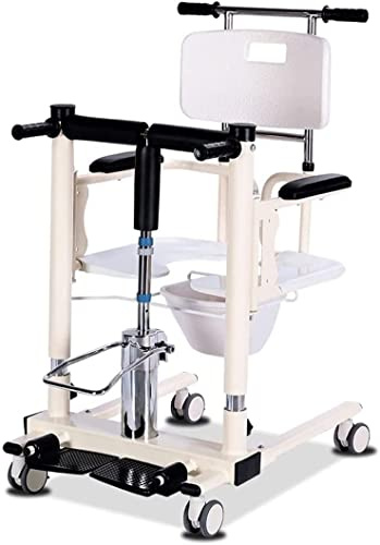 Sollevatore idraulico per pazienti, elevatore idraulico per pazienti domestici, sedia da doccia per disabili, ausilio per il sollevamento dei pazienti con vassoio e sedile diviso a 180°, sed