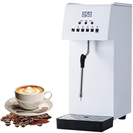 Maker di Schiuma a Vapore Elettrico, frode di Latte Commerciale e piroscafo,6 Litri a Vapore a Vapore a Vapore a Vapore a Vapore Macchina da schizzare,frode di Latte Elettrico in Acciaio Inossidabile