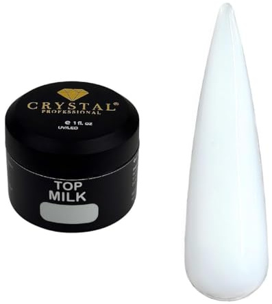 Top Coat 15 ml | Capa superior UV de color con acabado brillante sin residuos pegajosos para un diseño elegante de uñas | Nail Top Coat para un estilo creativo | Esmalte de uñas superior | Lechosa