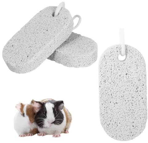 3 pièces Pierre de broyage minérale Pour dents de rongeurs Jouet à mâcher Animaux de compagnie Hamster Écureuil Jouet à Ronger pour Lapin Hamster Petits Rongeurs Chinchilla Cochon d'Inde Perroquet