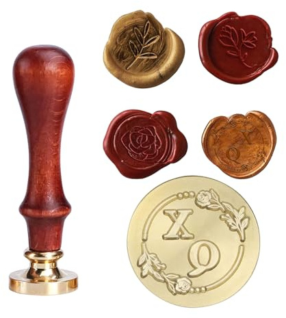Personalisierter Wachs-Siegel-Stempel –Siegelstempel Personalisiert - Eigenen Namen, Logo & Buchstaben gestalten, Wachssiegel Stempel – Für Hochzeiten, Einladungskarten, Geschenkdekoration