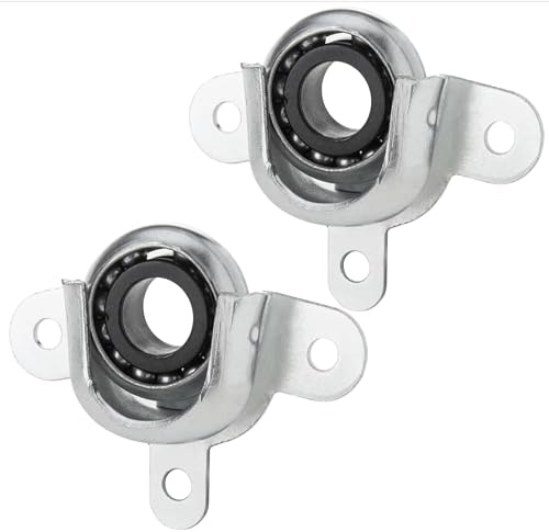 IdeaGenesis - Pack x2 Rodamientos 28x12mm y Soportes para Eje de Persiana Enrollable. Cojinete de pared con Rodamiento de bolas para Mini (2, RODAMIENTO 28X12 + SOPORTE)