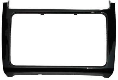 pour VW pour Polo 2014 2015 2016 2017 2 DIN Automobile Radio Installation Tableau De Bord Panneau Cadre Kit Audio Fascia Garniture Bague Fascia du Panneau Radio(Noir Piano)