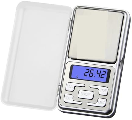 Bilance digitali, Mini bilancia digitale 100/200/300/500g 0,01/0,1g, tasca elettrica retroilluminata ad alta precisione for gioielli in grammi for la cucina(500g-0.1g)