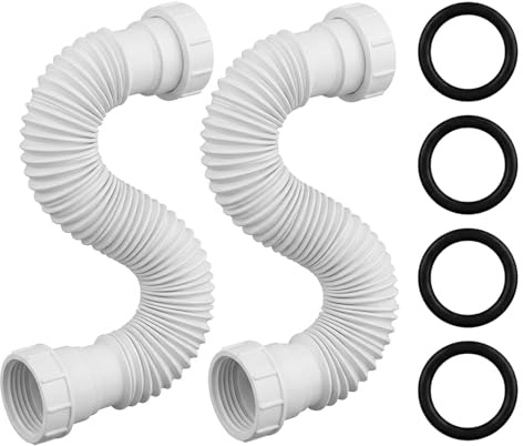 Pipe, Plastic Pipe, Drain Pipe, Plumbing Fittings, 40mm Waste Pipe, Waste Pipe Connector for Kitchen and Bathroom Installations, White and Black Colour Options Included