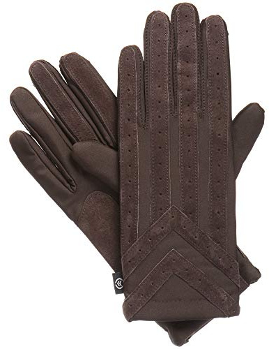 isotoner mens stretch cold weather gloves, Brown, Medium-Large US
