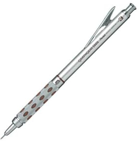 Pentel GraphGear1000 PG1013 Druckbleistift im Edelstahlgehäuse, 0.3 mm, Härtegrad HB (12 Stück)