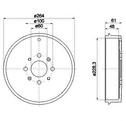 MINTEX MBD256 Brake Drum