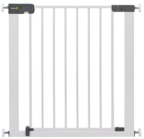 Safety 1st Quick Close Plus Treppenschutzgitter, extra sicheres Metall, Türschutzgitter zum Klemmen, weiß, bis 136 cm verlängerbar