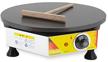 Cgoldenwall Crepiere Crépière électrique antiadhésif cuisinière avec contrôle de température réglable Dissipateur thermique (39.5 cm de diamètre)