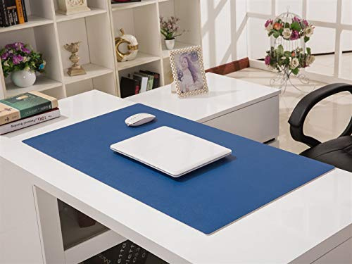 LIVEINU Multifunktional Gaming Mauspad Schreibtischunterlage Abwischbar Ultradünnes Matte Zweiseitig Nutzbar wasserdichte Office Mousepad 90 x 50cm Blau