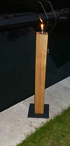 Torcia da giardino in legno di quercia (75 cm)