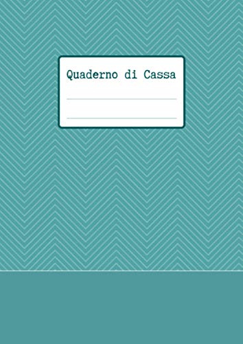 Quaderno di Cassa: registro entrate uscite, formato grande (A4), libro mastro contabile per gestire l'economia giornaliera mese per mese.