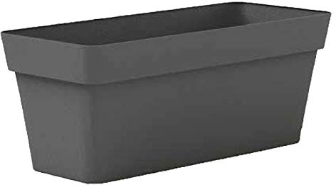 Veca | Fioriera rettangolare per piante in plastica resistente Cleo, Vaso lungo da balcone e giardino, Facile da spostare, per interno ed esterno, Design pratico e moderno