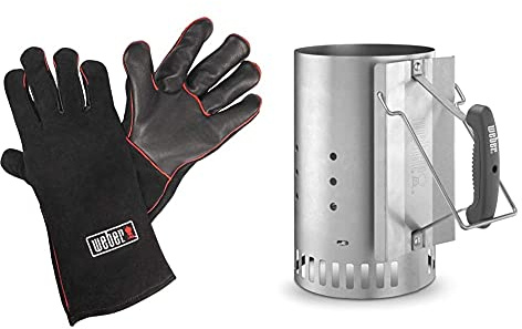Weber Gants de Protection, Noir & 7416 - Cheminée à allumage Rapidfire
