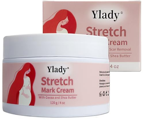 Creme gegen Dehnungsstreifen Entferner, 120g/4oz Schwangerschaft Narbencreme Stretch Mark Removal Cream, Reduzierung & Vorbeugung von Dehnungsstreifen Mama Bauch Massage Körperbutter Hautpflege