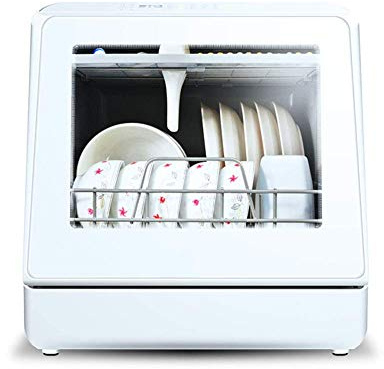 Lavastoviglie da Tavolo Lavastoviglie Automatica per Uso Domestico con 6 Coperti, Senza Installazione, Display LED 5 Programmi, Disinfezione ad Alta Temperatura, Libera Installazione