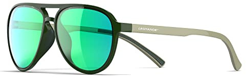 Lightweight TAC Polarized Tinted Classic Vintage Retro 70s Sunglasses, TR-90 Frame for Women Men, UV 400 Protection