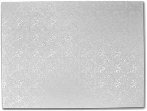 Tortenplatte rechteckig silber in verschiedenen Größen mit Muster (1, 24x34cm)