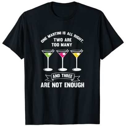 Three Martini Design for Martini Cocktail Fans T-Shirt