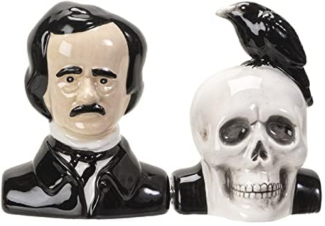 Pacific Trading Edgar Allen Poe Ensemble salière et poivrière Multicolore 7,6 cm