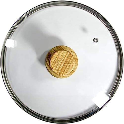 BAZAC Transparenter Topfdeckel aus gehärtetem Glas mit Edelstahlrand, passend für alle Töpfe und Bratpfannen, Ersatz-Topfdeckel, 12 cm