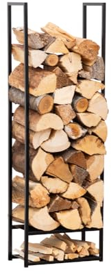 WESTMANN Kaminholzregal Porthos | 40x20x120 cm Stahl | Brennholzständer & Kaminholzlager zum Verstauen von Feuerholz