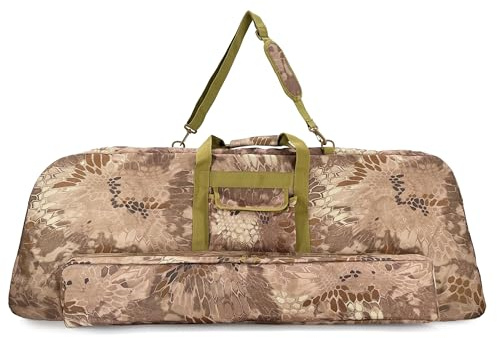 Alephnull Pro Weiche Bogen Fall Bogen Tragetasche Compoundbogen Tasche mit Schultergurt (Braun Python, XL)