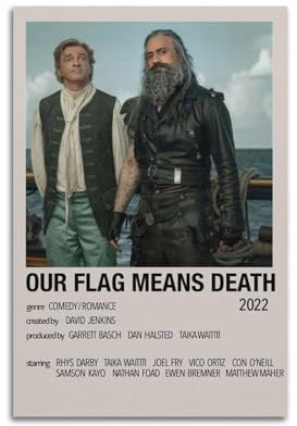 Our Flag Means Death Movie Canvas Poster Room Decor Aesthetic Poster Artistic Poster for Bedroom Living Room Walls 12x18inch(30x45cm) Unframe-Style