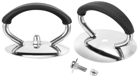 sourcing map Lot de 2 boutons de rechange universels pour couvercle de casserole en acier inoxydable résistant à la chaleur Noir