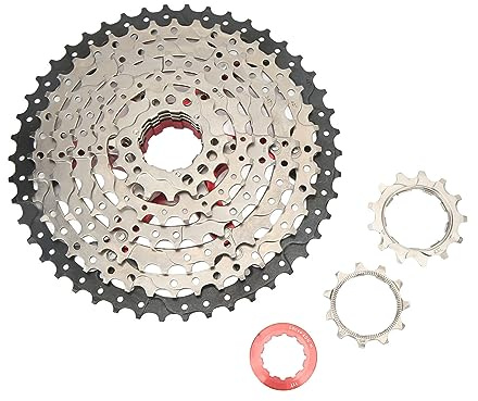 Groupe 8 VitessesKit de Changement de Vitesse pour Vélo avec Volant d'inertieGroupe de Vélo avec Levier de Vitesse, Dérailleur Arrière, Groupe de Vélo Léger Antirouille 46T
