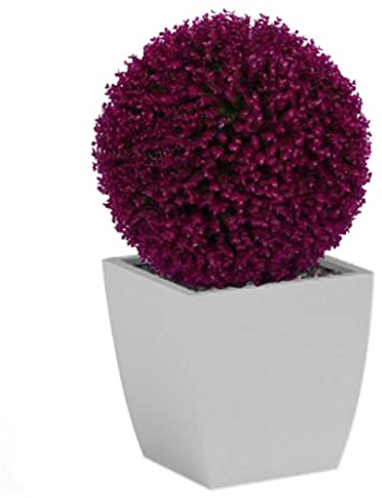 Artificial Topiary Ball 40cm Hanging Artificial Boxwood Ball Faux Ball Plant Decorative Faux Plant for Ceiling Decor Purple Artificial Boxwood Ball Faux Plant Decor Artificial Ball Plant Artificial Eu