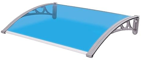 Terrassenüberdachung mit Aluminiumhalterung für Sonnenschutz, 70 cm, Blau