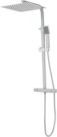 Duschsystem Mit 360° Gedreht Duscharmatur Regendusche Duschset Handbrause Duschamatur System Duschkop Dusche Armatur Edelstahl Quadrat Brause Set DuschsäUle Ausgestattet Einer Kopfbrause Thermostat
