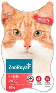 ZooRoyal Katzenfutter feine Pate mit Pute, 18er Pack (18 x 85g)