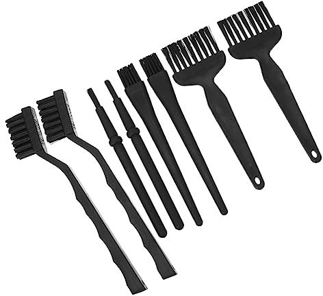 8pcs Anti Static Computer Cleaning Brush Kit for Laptop Camera | Black Pa Nylon Wool with Abs, Portable Lightweight Set, Car Interiors and Routine Electronics Maintenance