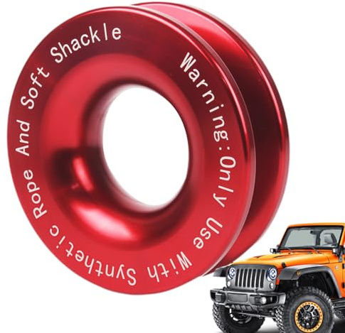 Snatch Ringblock, weiches Bügel-Wiederherstellungsset, Seilwinde Snatch Recovery Ring, 41 kg, tragbare Aluminiumlegierung, robuste Blockrolle, Seilwinde Zubehör-Set für LKW