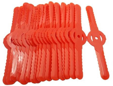 20 pezzi di lame for decespugliatore, testine for tagliaerba in plastica, lame for tosaerba elettrico, pezzi di ricambio for decespugliatore da giardino(Red-20pcs)