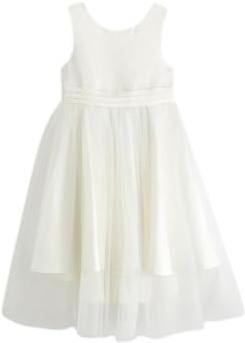 NEXT Niñas Vestido de Flores con Lazo para niña Ivory Cream 4 Años